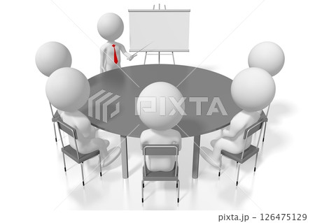 Cartoon characters and presentation board - class concept 126475129