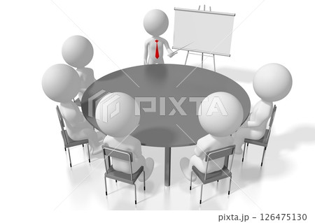 Cartoon characters and presentation board - class concept 126475130