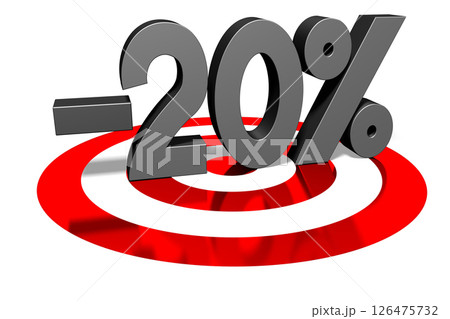 20 percent off - sale, discount concept 126475732