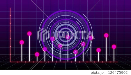 Image of diagram and scope scanning over black background Image of diagram and scope scanning over black background 126475902