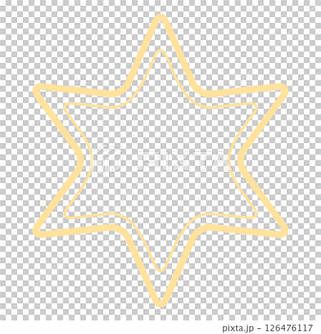 黃星裝飾框、裝飾品和圖標 黃星裝飾框、裝飾品和圖標 126476117