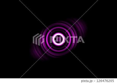 Abstract dark purple ring with sound waves oscillating background 126476205