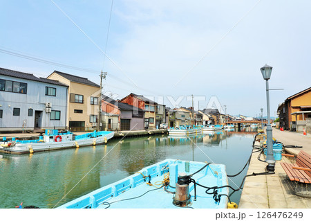 富山県 新湊内川の風景 富山県 新湊内川の風景 126476249