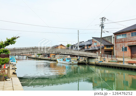 富山県 新湊内川の風景 富山県 新湊内川の風景 126476252