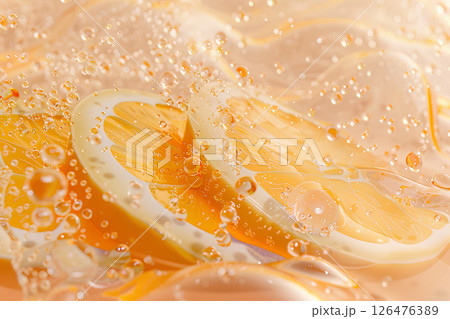 新鮮で美味しいシズル感のある果物の世界（3Dイラスト） 126476389