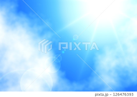 Sunrise over clouds with blue sky background 126476393