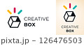 Creative box logo for dynamic brand identity 126476503