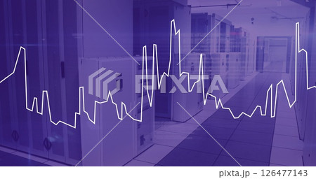 Data analytics image over servers in data center Data analytics image over servers in data center 126477143