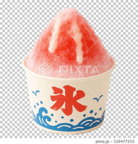 Shaved Ice Dessert in Colorful Paper Cup Shaved Ice Dessert in Colorful Paper Cup 126477252