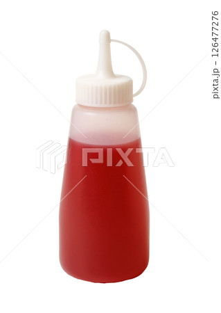 Red Liquid in Squeeze Bottle 126477276