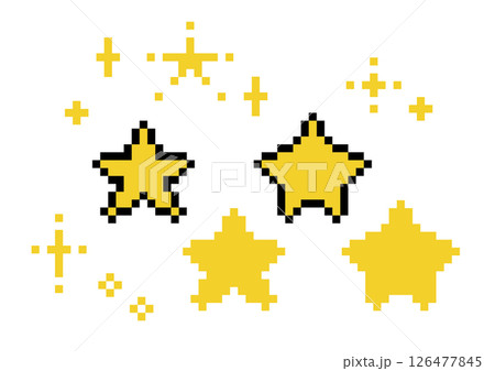 きらきら星のドット絵セット 126477845
