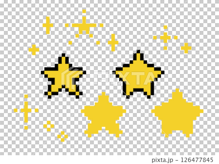 きらきら星のドット絵セット 126477845