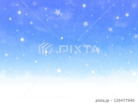 青色の和紙の背景に星柄 126477940