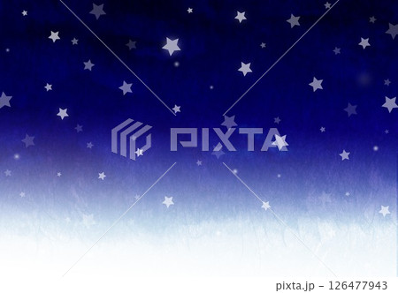 紺色の和紙の背景に星柄 126477943