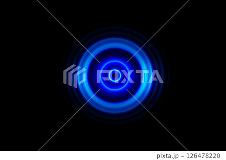 Abstract color light circle with sound waves oscillating, technology background Abstract color light circle with sound waves oscillating, technology background 126478220