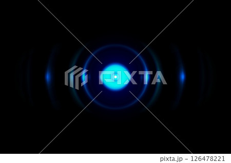 Abstract color light circle with sound waves oscillating, technology background Abstract color light circle with sound waves oscillating, technology background 126478221