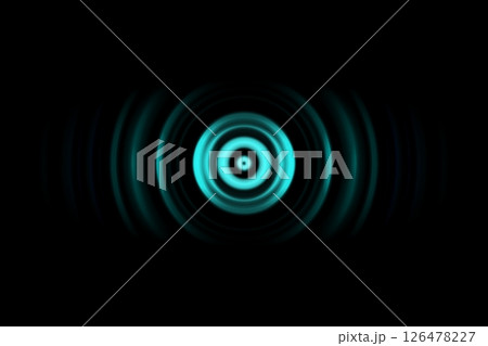 Abstract color light circle with sound waves oscillating, technology background Abstract color light circle with sound waves oscillating, technology background 126478227