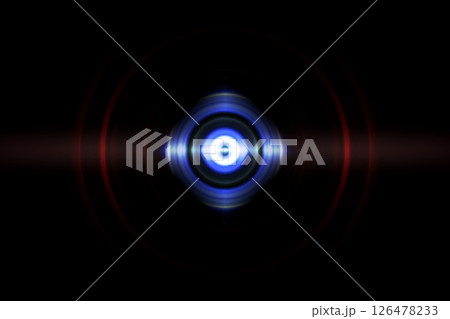 Abstract color light circle with sound waves oscillating, technology background Abstract color light circle with sound waves oscillating, technology background 126478233