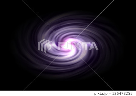 Glowing spiral tunnel with light fog on black...のイラスト素材 [126478253] - PIXTA
