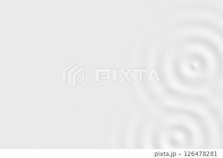 Abstract water ring on white backdrop, soft background texture 126478281