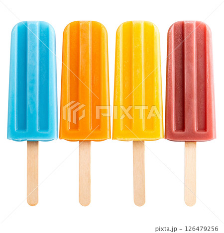 Watercolor ice cream set on white background Watercolor ice cream set on white background 126479256