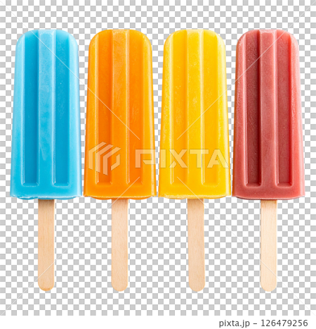Watercolor ice cream set on white background Watercolor ice cream set on white background 126479256