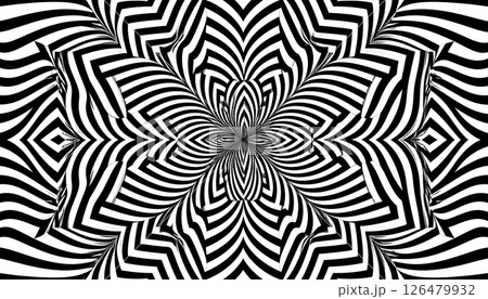 Black and white seamless geometric line pattern vector illustration 126479932