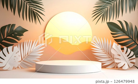 Tropical summer vacation vector illustration of spa objects on a relaxing island beach Tropical summer vacation vector illustration of spa objects on a relaxing island beach 126479948