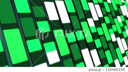 Image of green and white shapes moving 126480198