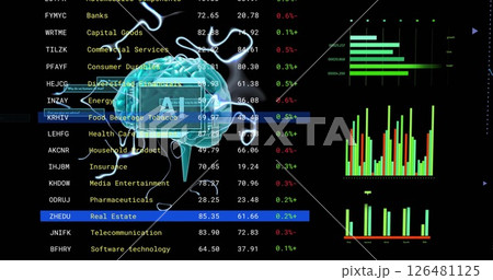 Image of ati text, brain and data processing 126481125