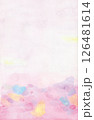 水彩背景 ピンク 画用紙に描いた抽象画（縦） 126481614