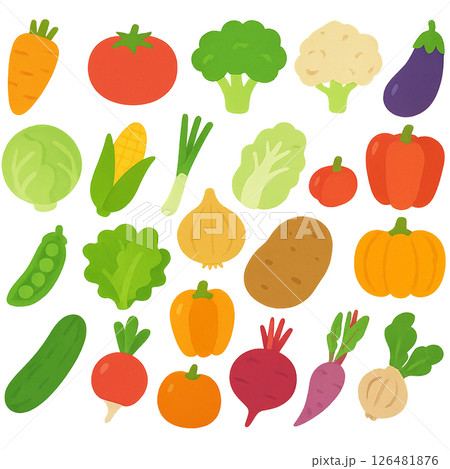 シンプルな野菜のアイコン 126481876