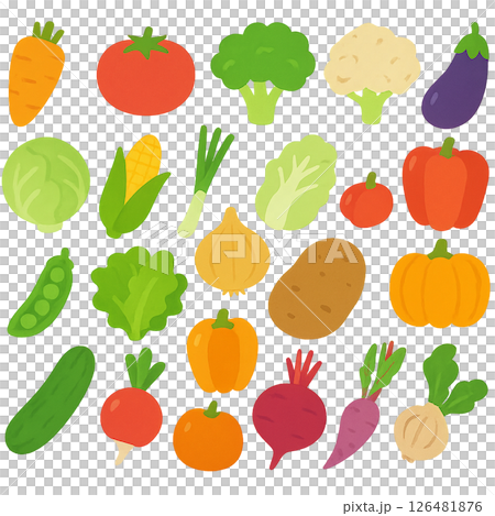 シンプルな野菜のアイコン 126481876
