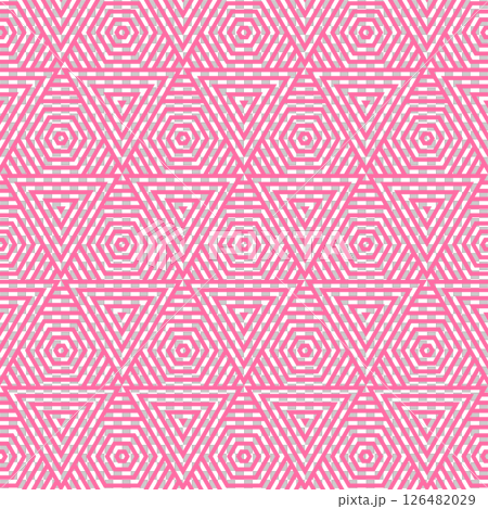 三角形和六邊形背景材質程式紋理樣本相容粉紅色 126482029