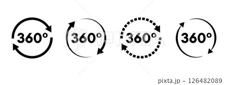 360 degrees icon set isolated vector illustration 360 degrees icon set isolated vector illustration 126482089