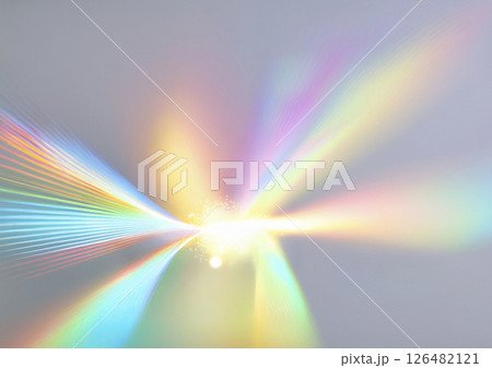 虹色の光が差し込む　複雑な光の乱反射 126482121