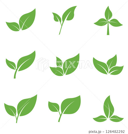 Leaf Logo Icon Graphic Background Template 126482292