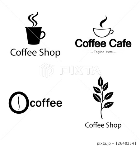 Coffee Cafe Vector Logo Design Icon Graphic 126482541
