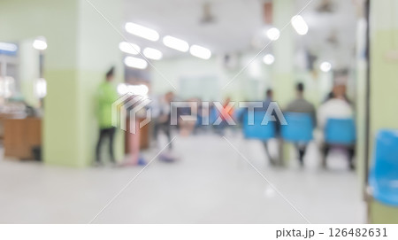 Blurry individuals use the hospital service. Waiting for patient history,  talking to a doctor 126482631
