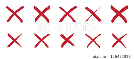 red cross icon set isolated vector illustration 126482928