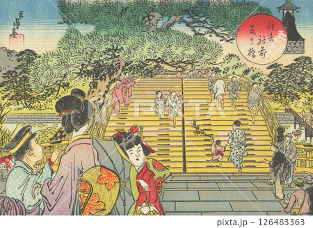 明治時代の大阪名所 住吉大社 明治時代の大阪名所 住吉大社 126483363