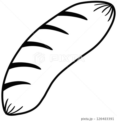 Breakfast collection artistic outline and silhouette illustration. Breakfast collection artistic outline and silhouette illustration. 126483391