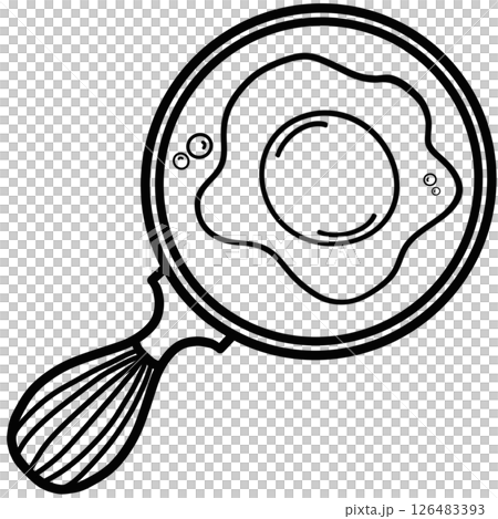 Breakfast collection artistic outline and silhouette illustration. Breakfast collection artistic outline and silhouette illustration. 126483393