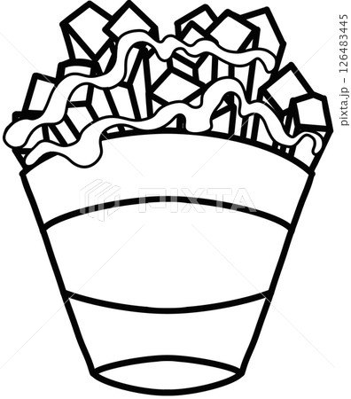 Breakfast collection artistic outline and silhouette illustration. Breakfast collection artistic outline and silhouette illustration. 126483445
