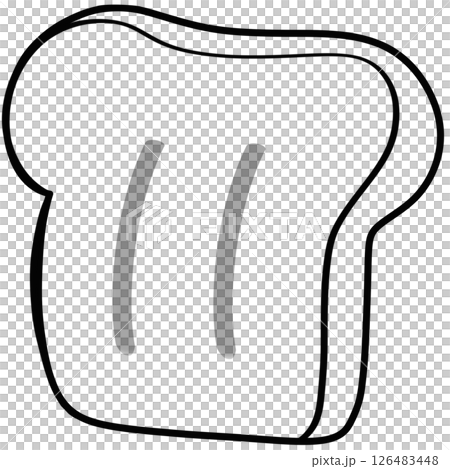 Breakfast  collection artistic outline and silhouette illustration.  126483448