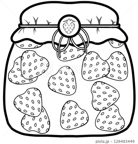 Breakfast collection artistic outline and silhouette illustration. Breakfast collection artistic outline and silhouette illustration. 126483449