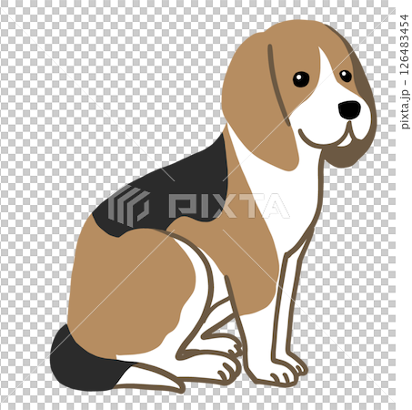 ビーグルのイラスト 126483454