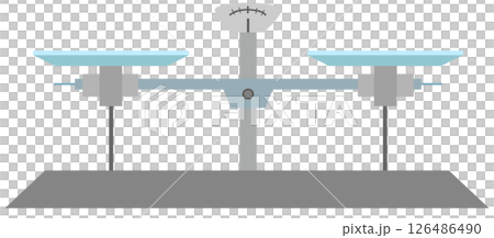 Double Pan Balance or laboratory two-arm scales 126486490