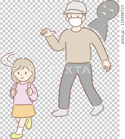 Child 2 becomes wary when a stranger calls out to him Child 2 becomes wary when a stranger calls out to him 126486725