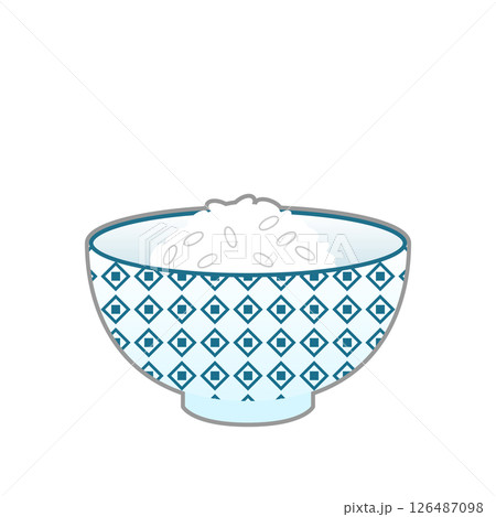 米不足でご飯の量が少ないイラスト 126487098